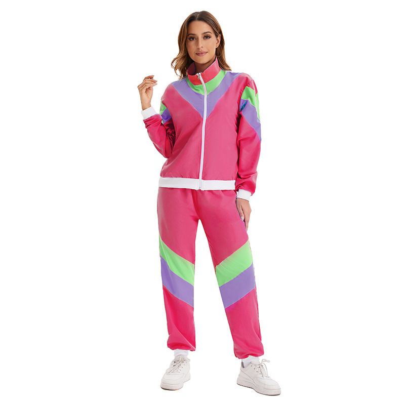 80s Vintage Hip Hop Tracksuit Halloween Retro Costume Fashion Sportswear